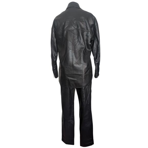 Babaton Vegan Leather Set: Pelli Shirt Jacket & Command Pants in Black Size XS/6 - Picture 7 of 14